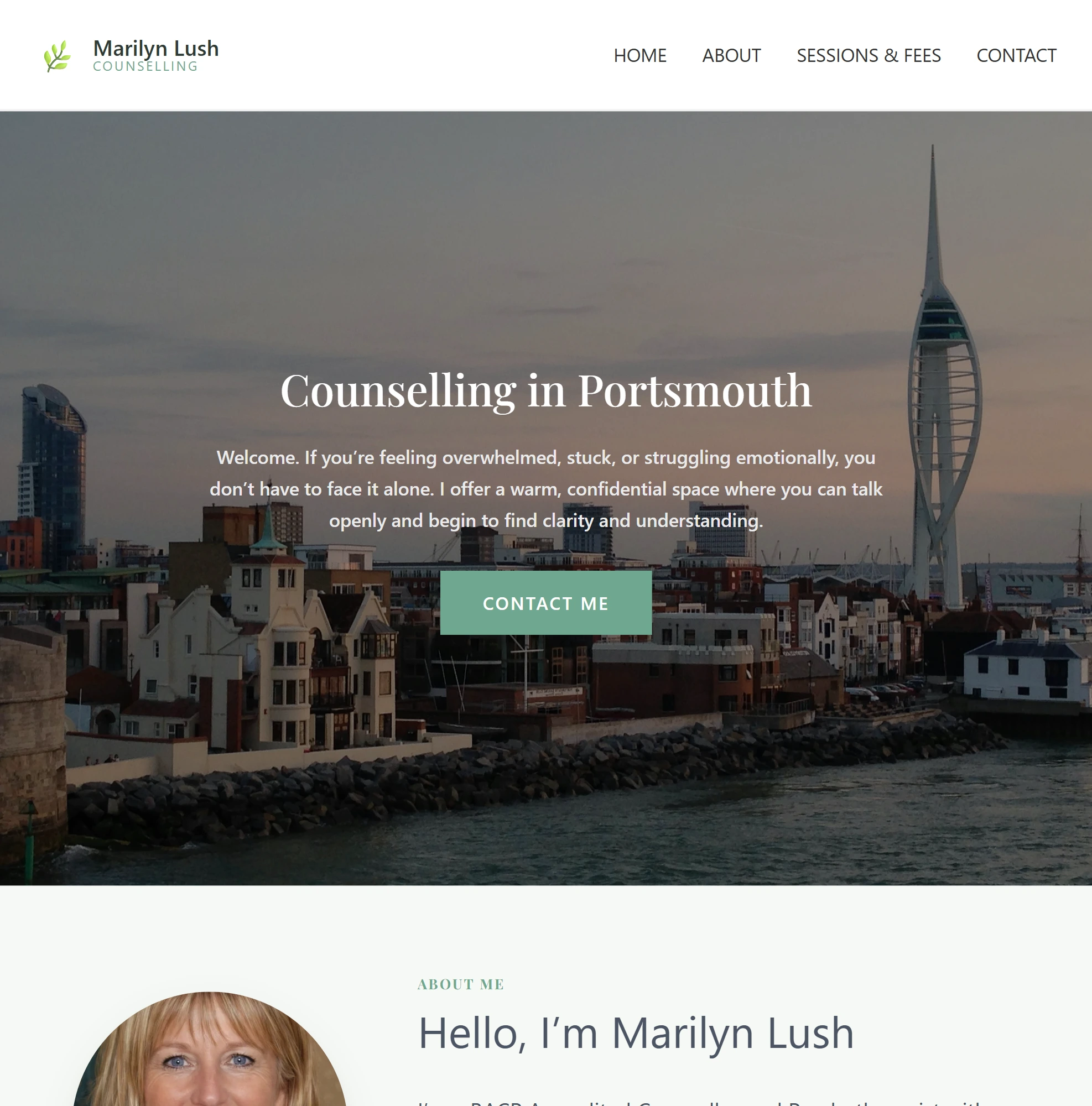 Example of a high-quality homepage mockup