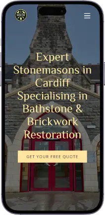 Counselling website homepage shown on mobile